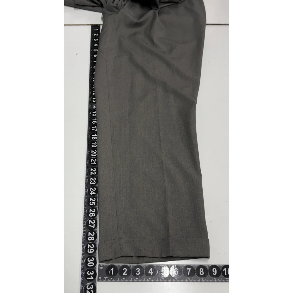 Alfani Dress Pants Mens 40X30 Gray Pleated‎ Casual Office Career NWT